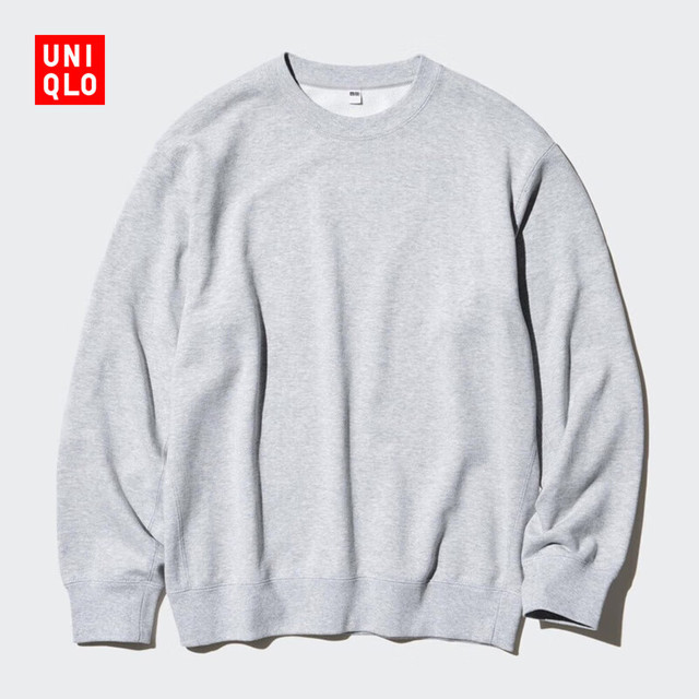 UNIQLO 优衣库 男装/男女同款卫衣长袖运动衫圆领T恤休闲纯色百搭475377 05 天灰色 4XL /185/128C
