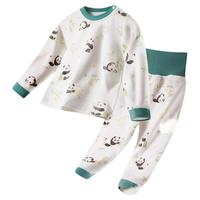 LUSN/如山 A类全棉高腰护肚儿童家居服套装 100cm