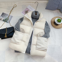 2025冬羽绒棉马甲女短款坎肩背心外套面包服棉马夹袄韩版休闲