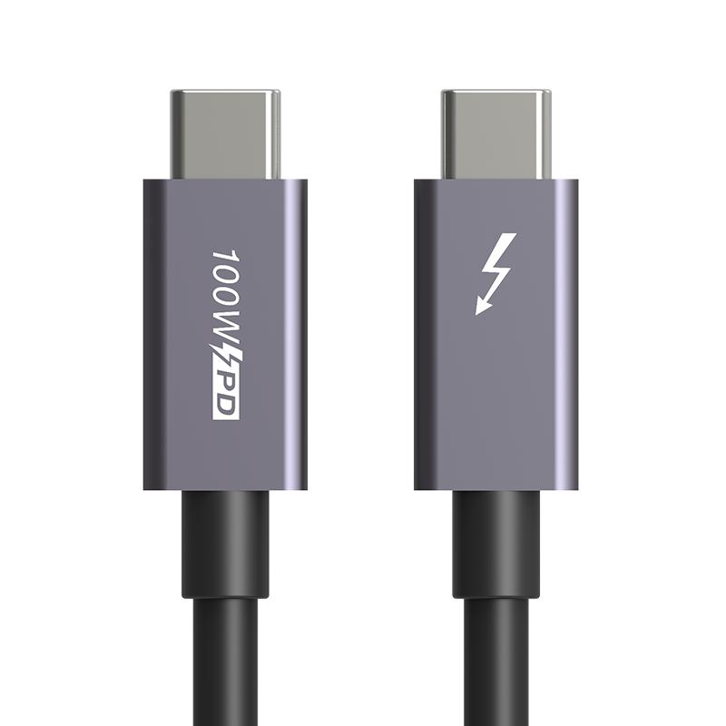 酷乐炫 雷电4数据线 Type-C公对公 100W快充 40Gbps 0.7米