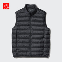 UNIQLO 优衣库 惊喜价男装高级轻型羽绒背心/休闲羽绒马甲472294 09 黑色 XL /180/108B