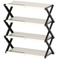 佳帮手可折叠大容量简易鞋架小型入户门口多层宿舍鞋子收纳架3层 【可折叠多层鞋架】三层 * 52长