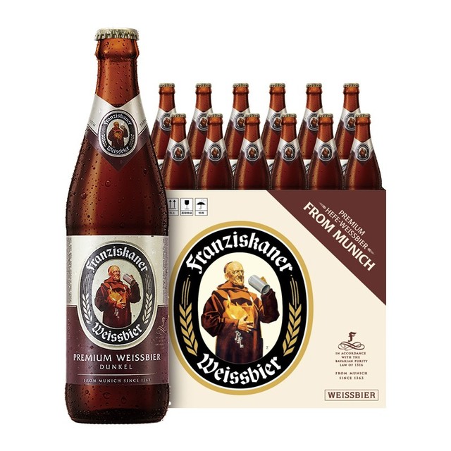 Franziskaner 范佳乐 德国小麦黑啤酒 450ml×12瓶