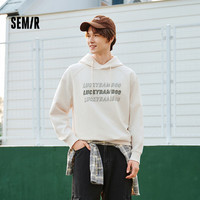 森马（Semir）[卫衣合辑]卫衣男简约百搭男士卫衣通勤外套男潮流中性卫衣款 [E款]奶白10534 L