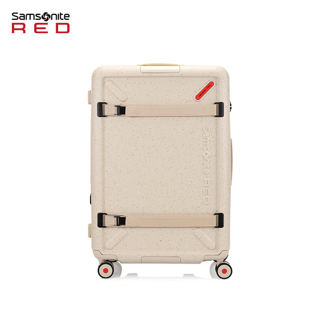 Samsonite 新秀丽 行李箱女拉杆箱大容量结实户外露营旅行箱UB7 象牙白 20英寸