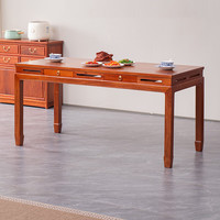 苏汀 SU TING TOWN 小镇红木家具非洲花梨（学名：刺猬紫檀）长餐桌椅组合实木单桌：长108*宽56*高78cm