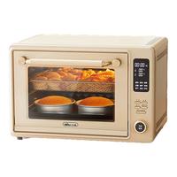 小熊电烤箱家用空气炸锅风炉烤箱一体机搪瓷内腔多功能烘焙炸烤电烤炉大容量40升DKX-C40Y3 棕咖色 |微电脑智控|独立温控|多功能烘焙