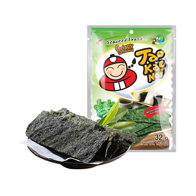 老板仔 板仔 泰国进口老板仔 海苔卷脆紫菜儿童即食原味盒装海苔独立包装