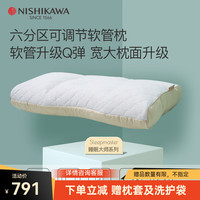 东京西川 西川（NISHIKAWA）西川六分区软管枕颈椎呵护枕头睡眠单人可调节透气枕芯高枕
