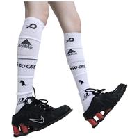杜威克 瑜伽袜普拉提多层拼接字母小腿袜运动风甜酷辣妹足球长筒堆堆袜 字母堆堆袜