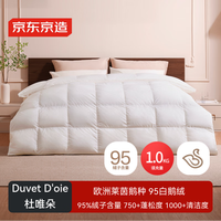 京东京造 Duvet D'oie 杜唯朵羽绒被 95%国产鹅绒 1000g 2*2.3米