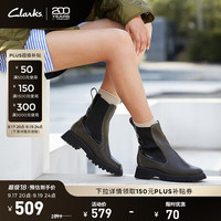 Clarks 其乐 潮思系列女鞋切尔西靴 绿色 261747104