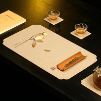 华幔盛庭 防水茶席垫子新中式干泡台茶具茶盘杯垫