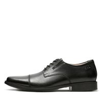 Clarks 其乐 男士 Derby 系带鞋 黑色皮革 41 EU 宽版