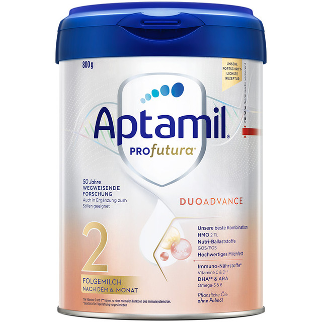 Aptamil 爱他美 德国爱他美白金2段 婴幼儿奶粉 德文版 800g/罐（含税价）