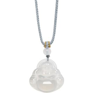 周六福 笑口常开佛项链 玉髓佛公