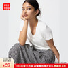 UNIQLO 优衣库 竹节纱V领T恤  483576 00  白色