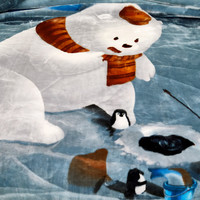 南极人双层毛毯被子冬天加厚款拉舍尔盖毯冬季10婚庆保暖盖毯宿舍绒毯子 CC-013 钓鱼熊 150cmx200cm约3斤