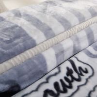 南极人双层毛毯被子冬天加厚款拉舍尔盖毯冬季10婚庆保暖盖毯宿舍绒毯子 CC-016 灰色(柯基) 200x230cm约9斤