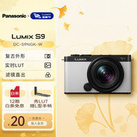 松下 Panasonic LUMIX S9N/S9 +18-40mm套机 入门级微单单电/全画幅数码相机  挂脖随身便携 L卡口 S9单机身+18-40mm单镜头套机