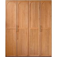 源氏木语实木衣柜家用卧室樱桃木衣橱储物柜衣帽间收纳柜1.6/2.0m高新隔板 (新隔板)1.6*2米衣柜