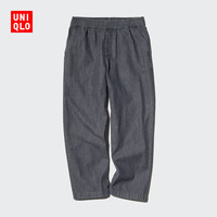 UNIQLO 优衣库 开业价女装棉质牛仔舒适九分裤/水洗产品休闲478995 08 深灰色 S /155/64A