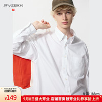 优衣库合作款/男装女装牛津纺宽松衬衫/长袖衬衣25秋冬479996 00 白色 S /165/84A