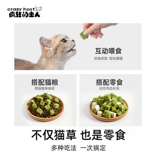 猫草冻干猫草粒猫咪零食化毛排毛磨牙洁齿猫草块猫薄荷饼干猫草片