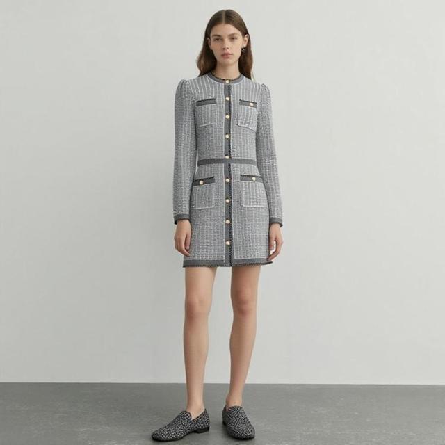 & Other Stories 小香风 女士系绳收腰针织中长裙