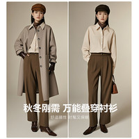 灯芯绒衬衫女2025年秋冬新款打底内搭叠穿加厚磨毛衬衣高级感上衣