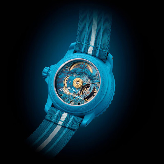 swatch 五十噚系列 男士自动机械表 SO35L400 42.3mm