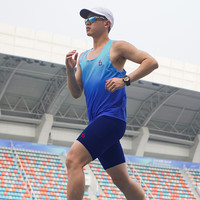 Flipbelt飞比特轻压缩腰包男士 袋鼠裤2.0 竞赛短裤半弹运动跑步马拉松 24款宝石蓝（袋鼠裤2.0） M