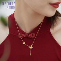 诗普琳黄金套链 足金吊坠套链5G黄金蝴蝶套链女款 约3.23g