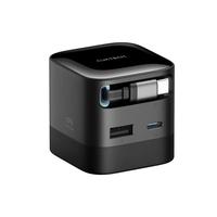 酷态科 67W快充 氮化镓充电器 Type-C伸缩线  Type-C+USB-A口 线充套装 玉黑 67W