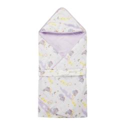 babycare 初生婴儿秋冬夹棉抱被调温产房新生儿包被-莫利亚浅灰紫-90*90cm