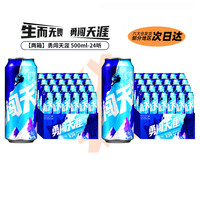 雪花 啤酒勇闯天涯500ml*24听*2整箱+赠雪花老雪1L*2罐