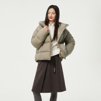 坦博尔连帽羽绒服女泡芙短款韩版面包服小个子秋冬外套TBF530360D