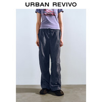 URBAN REVIVO 宽松微褶 女士束脚裤