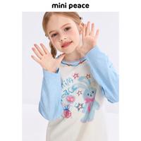 MINI PEACE [抗菌环保]太平鸟童装女童长袖T恤插肩袖甜美秋装2025新