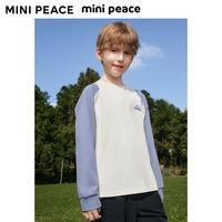 MINI PEACE [吸湿速干]太平鸟童装儿童长袖T恤拼接宽松打底秋