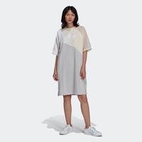 adidas ORIGINALS 三叶草拼色简约时尚潮流女款T恤裙连衣裙中裙