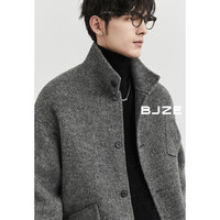伯爵卓尔【旷野美拉德】羊驼羊毛双面呢大衣男一手长立领外套2024秋冬 落日咖 3XL 190
