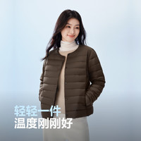 波司登（BOSIDENG）25年春短款轻薄羽绒服女90绒时尚百搭轻便外套B250130004B 深褐棕7B52-可露丽风 2XL 180/104B