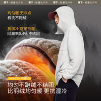 蕉下（beneunder）男士连帽气绒服保暖上衣似羽绒飞行员夹克外套秋冬季休闲外套男 苍岚绿 XL