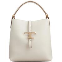 托德斯TOD'S2025秋冬女士T TIMELESS迷你皮革水桶包 乳白色