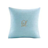 罗莱生活 LUOLAI罗莱家纺A类L绣花可水洗冰皮凉感抱枕套蓝43*43 【A类抗菌防螨】凉感抱枕套 蓝