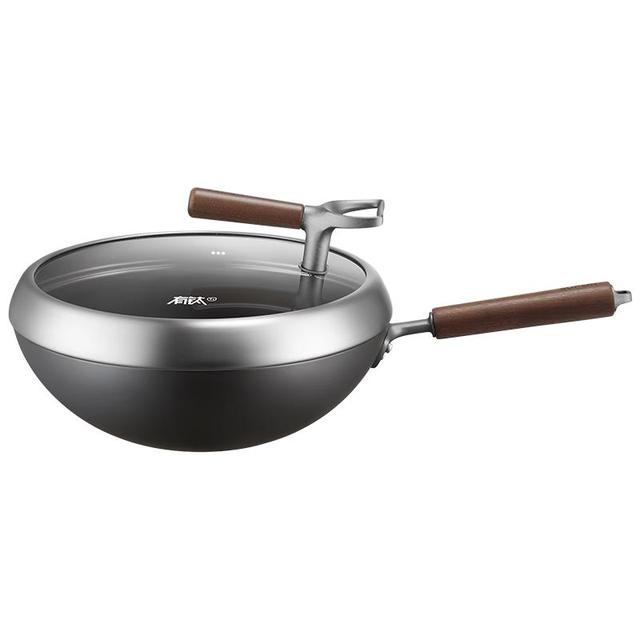苏泊尔 CC30YT1 无涂层复合铁炒锅 30cm