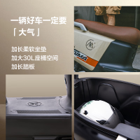 国家补贴：爱玛 辉腾72V21.8Ah大电池110km长续航1200瓦大功率电机时尚踏板碟刹 极夜黑
