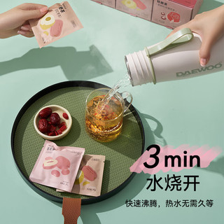 大宇 便携式烧水杯 304不锈钢 0.5L 奶糖白