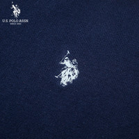 美国马球协会 U.S. POLO ASSN.保罗针织男秋季商务休闲t恤毛衣男百搭保暖长袖外套 蓝色 XL 蓝色 纯棉半开衫